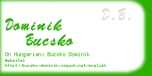 dominik bucsko business card